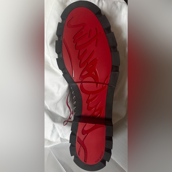 Christian Louboutin CL Studded Lug Sole Loafer in Black/Lin Black - Picture 13 of 13